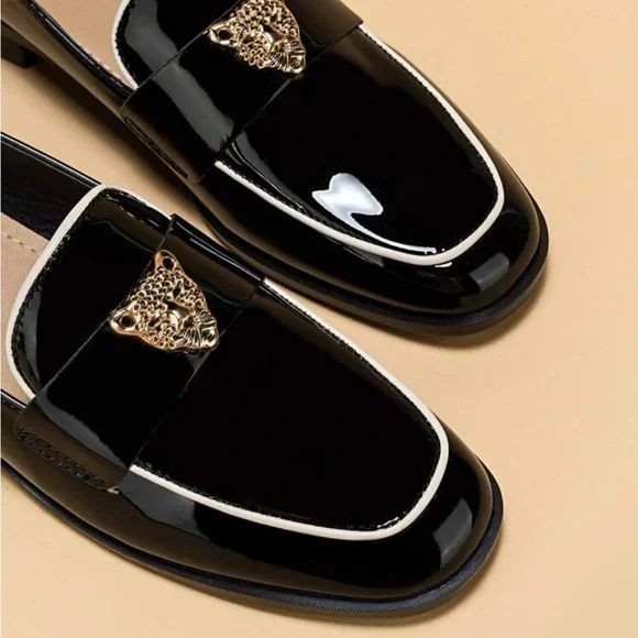 New to Posh C 🔆| Euro Style Leopard Decor Square Toe Flat Loafers - Picture 4 of 8